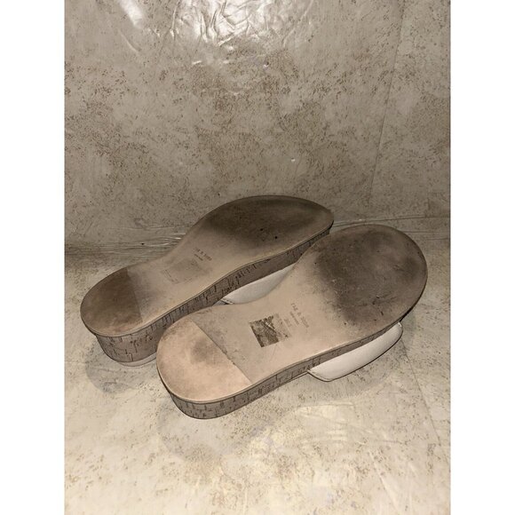 Rag & Bone Beige Sommer Slip On Platform Leather Slide Cork Sandals Size 9.5 - Picture 7 of 9